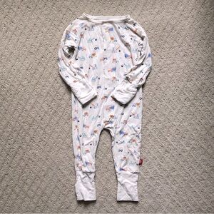 Magnetic Me - boys construction truck onesie - size 3-6 months